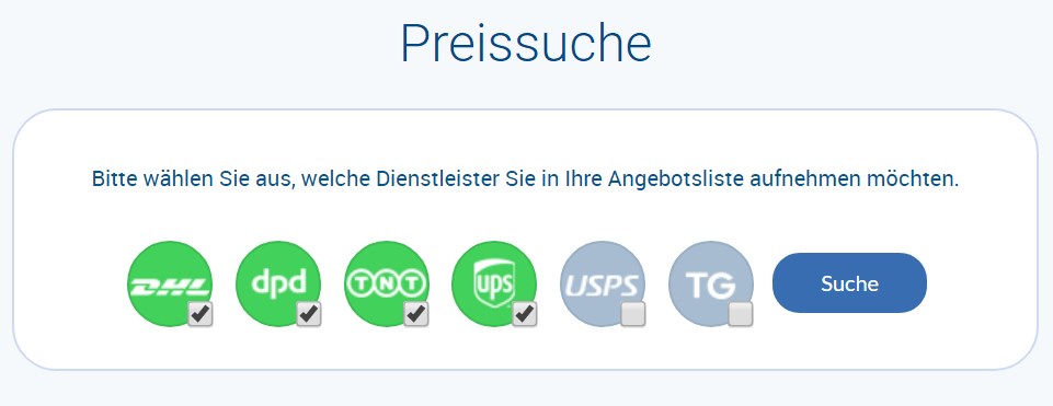 Services auswählen