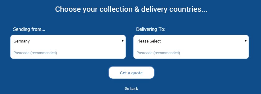 Origin and destination selector