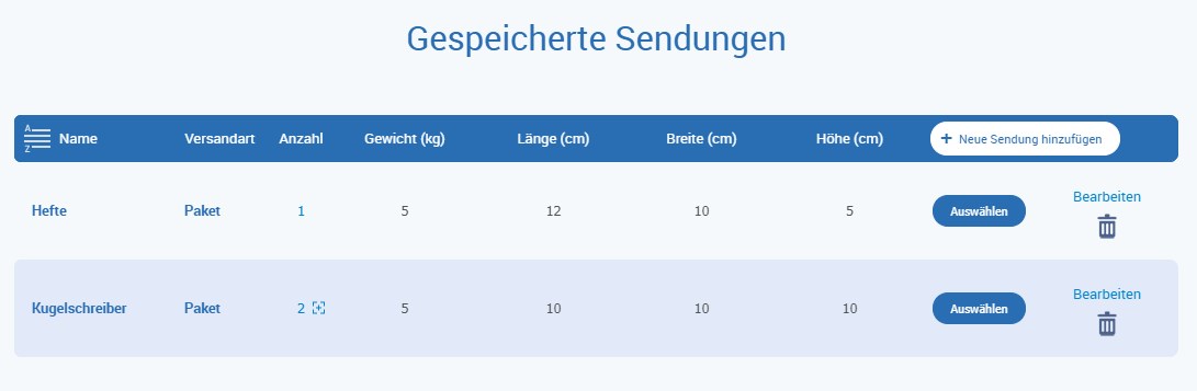 Gespeicherte Sendungen verwalten