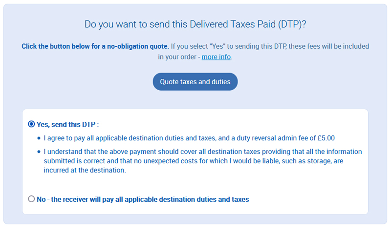 Deliver Taxes Paid