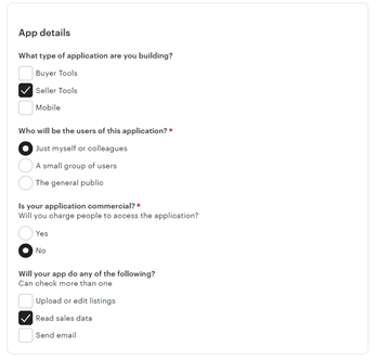 Etsy app details