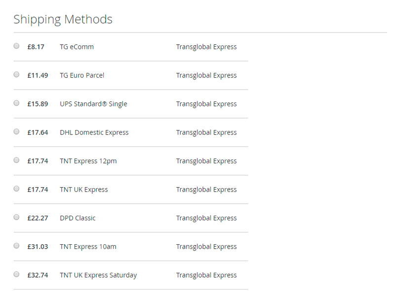 Transglobal Express Magento 2 API