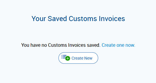 Create a new customs invoice