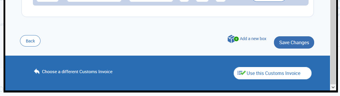 Save, use and choose a different invoice buttons