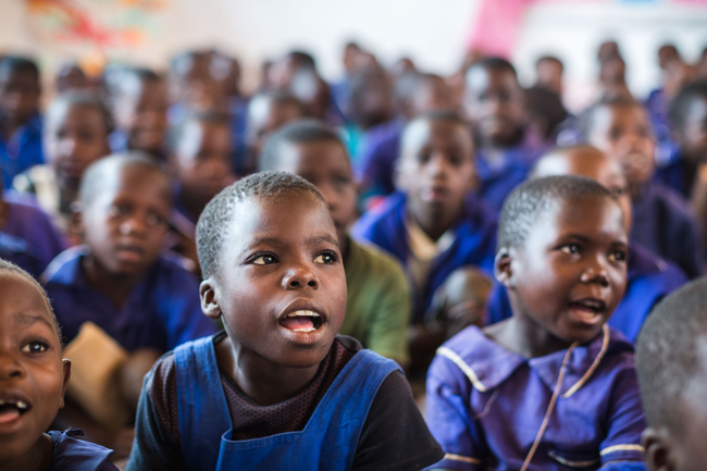Classroom in Malawi school