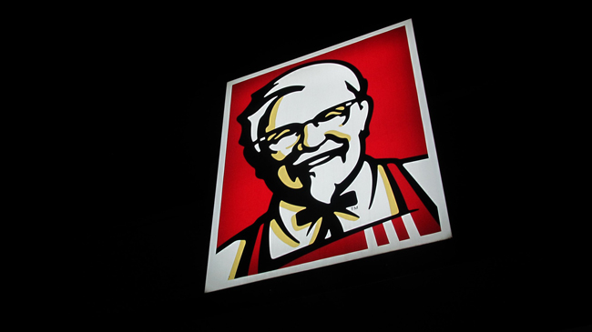 Colonel Sanders tried to keep smiling through it all