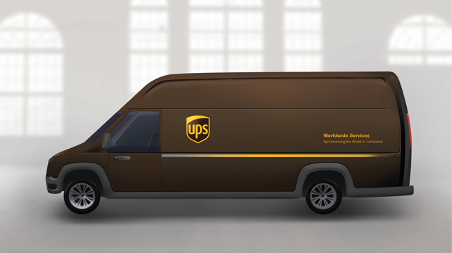Artistic rendering of plug-in electric delivery vehicle